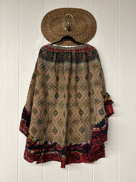 Pareo Kantha Wild Rose Skirt 0426 025