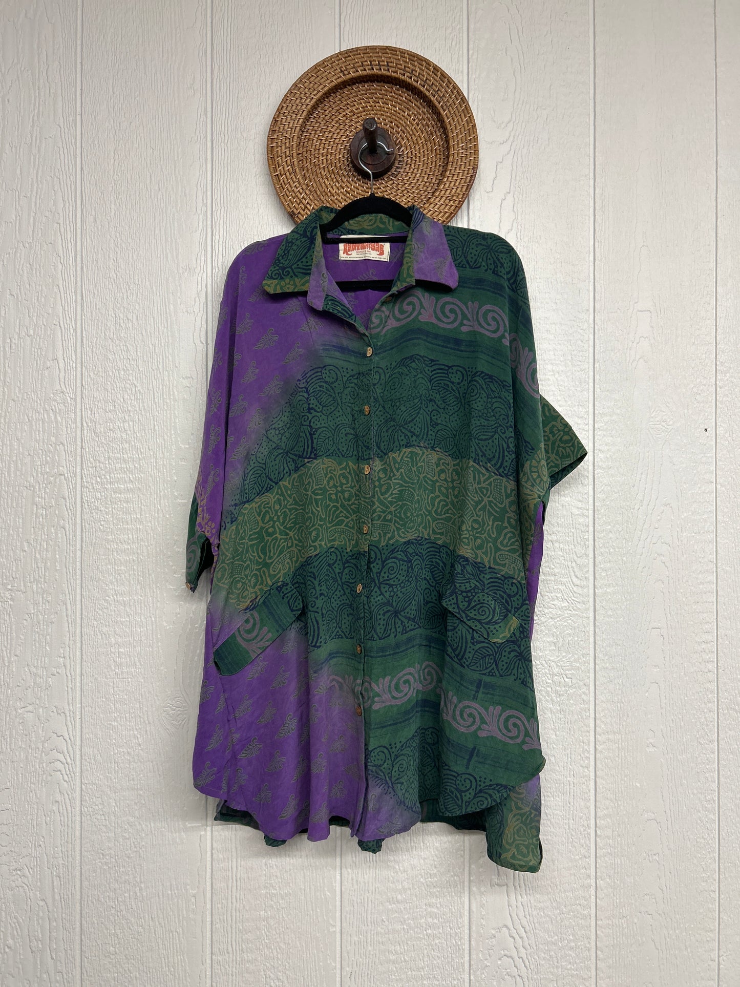 RETAIL Crepe Sari Free To Be Button Down 0626 192