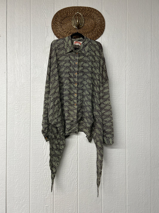 Crepe Sari Nirvana Button Down 1125 015