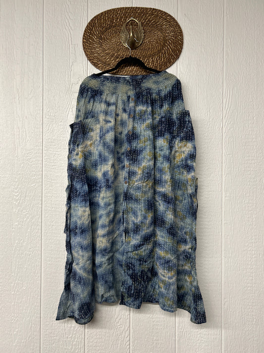 Pareo Kantha Butterfly Cargo Skirt 0526 021