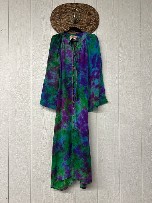 Crepe Sari Woodstock Duster Dress 0226 101