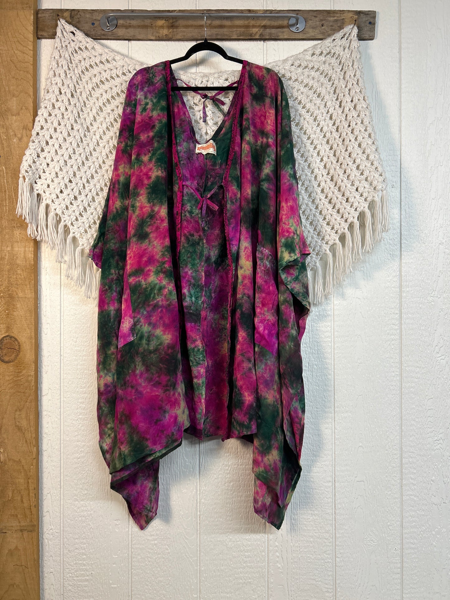 Crepe Sari Orchid Kimono 0626 160