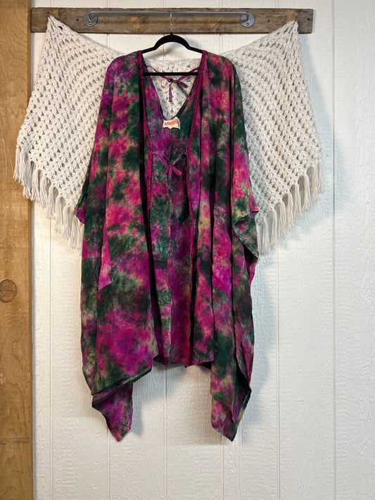 Crepe Sari Orchid Kimono 0626 160