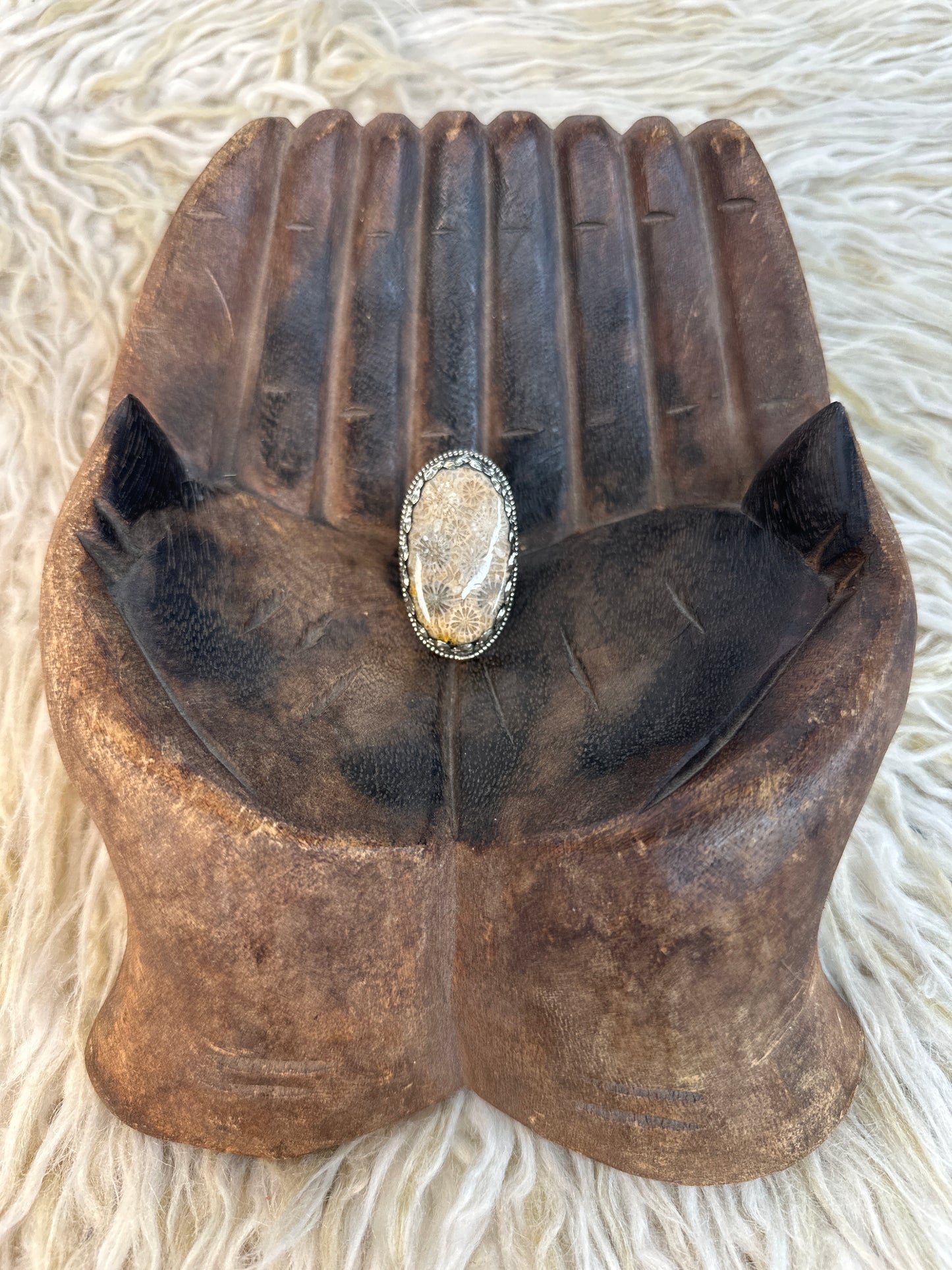Fossil Coral Ring 0226 075