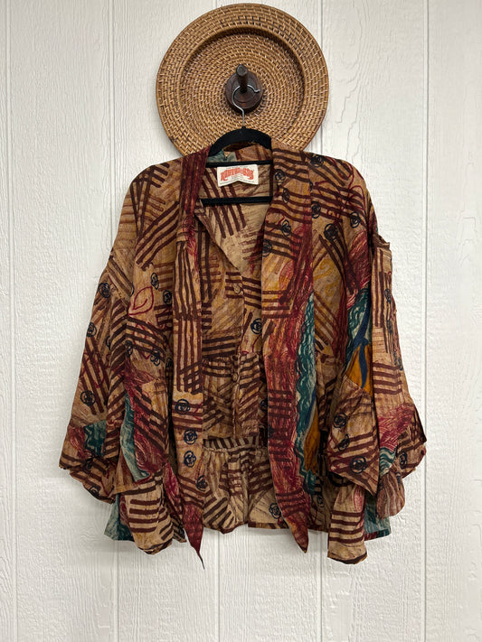 Crepe Sari Wild Rose Top 1225 121