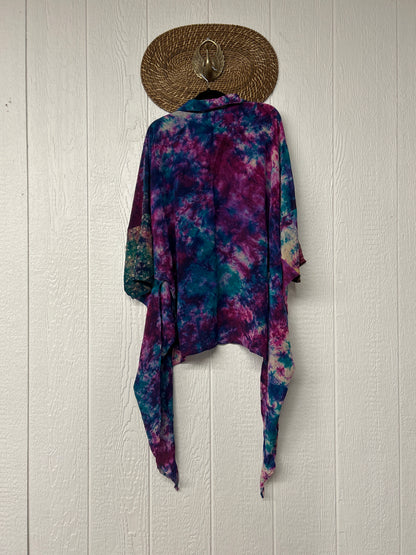 Crepe Sari Summer Nirvana Button Down 0626 186