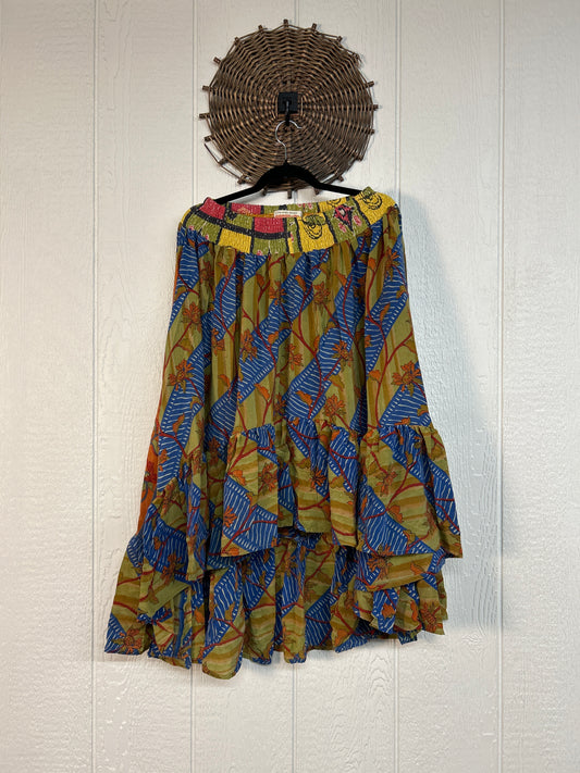Crepe Sari Dahlia Skirt 1026 175
