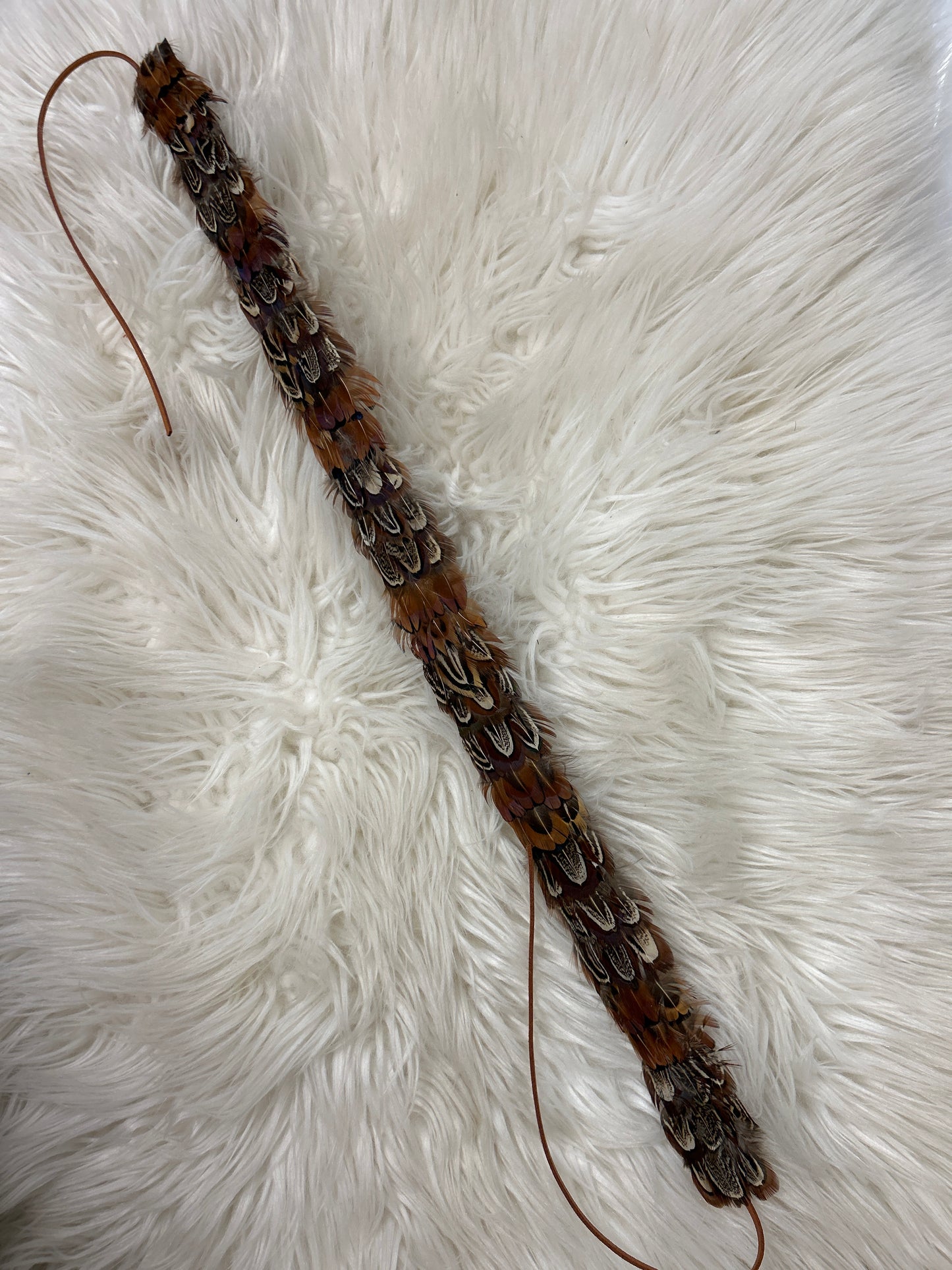 Feather Hat Band - Brown