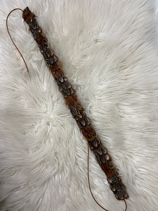 Feather Band Hat - Brown