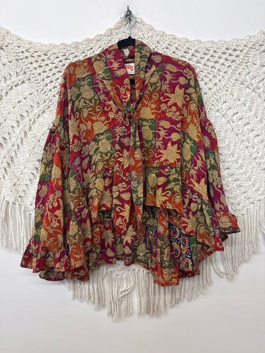 Crepe Sari Wild Rose Top L0926 002