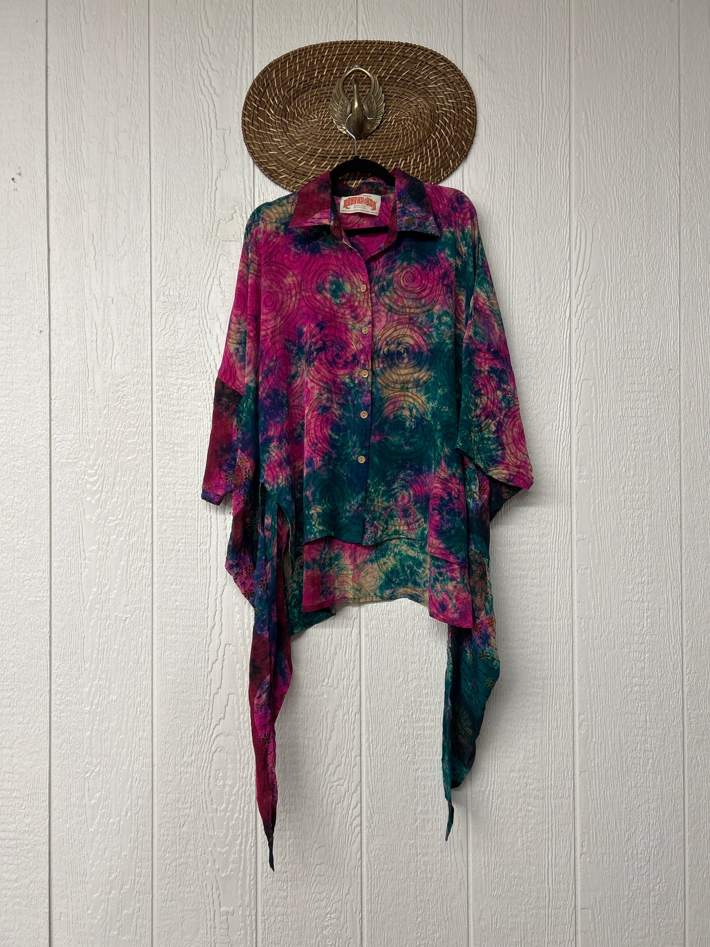 Crepe Sari Summer Nirvana Button Down 0626 068