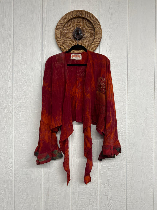 Crepe Sari Zeppelin Crop Shrug 0426 179