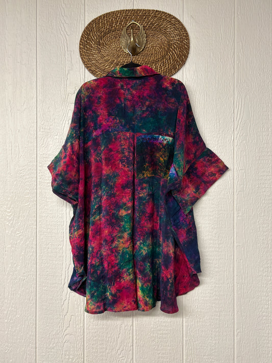 Crepe Sari Free To Be Button Down 0626 133