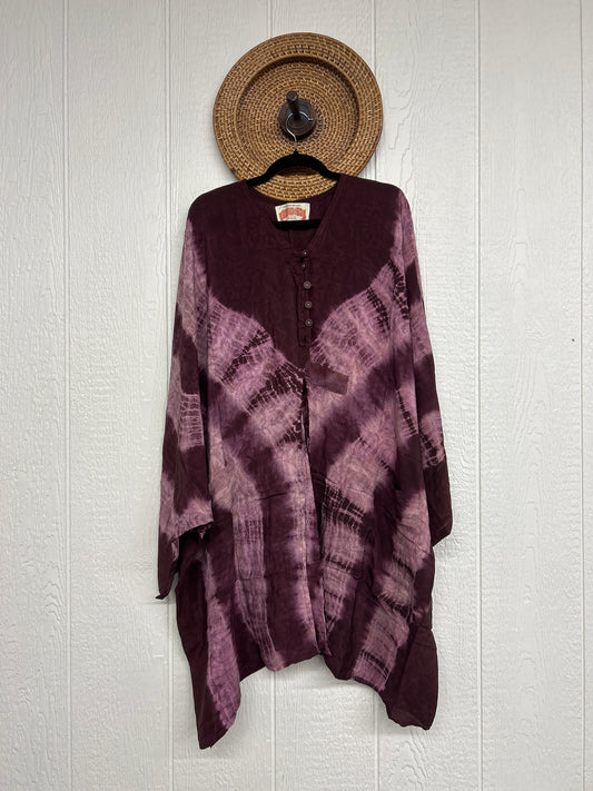 RETAIL Aura Edit Crepe Sari Gaia Split Tunic 0726 004