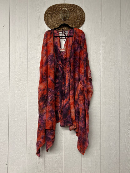 Crepe Sari Orchid Kimono 0626 043