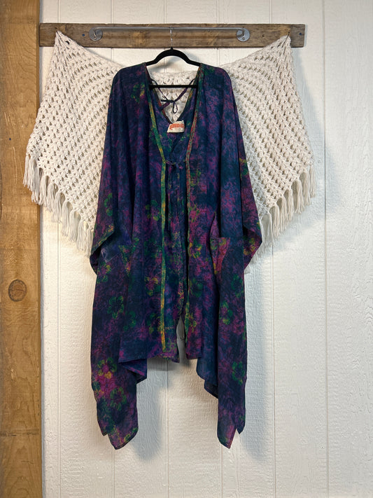 Crepe Sari Orchid Kimono 0626 241