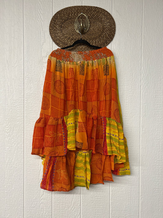 Crepe Sari Dahlia Skirt 1026 037