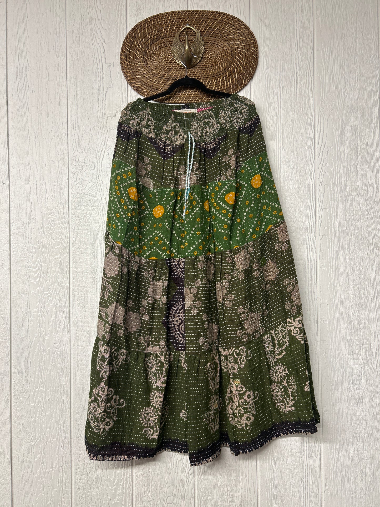 Pareo Kantha Lotus Maxi Skirt 0826 163