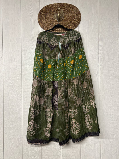 Pareo Kantha Lotus Maxi Skirt 0826 163