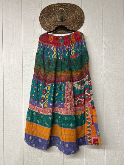 Pareo Kantha Lotus Maxi Skirt 0826 138