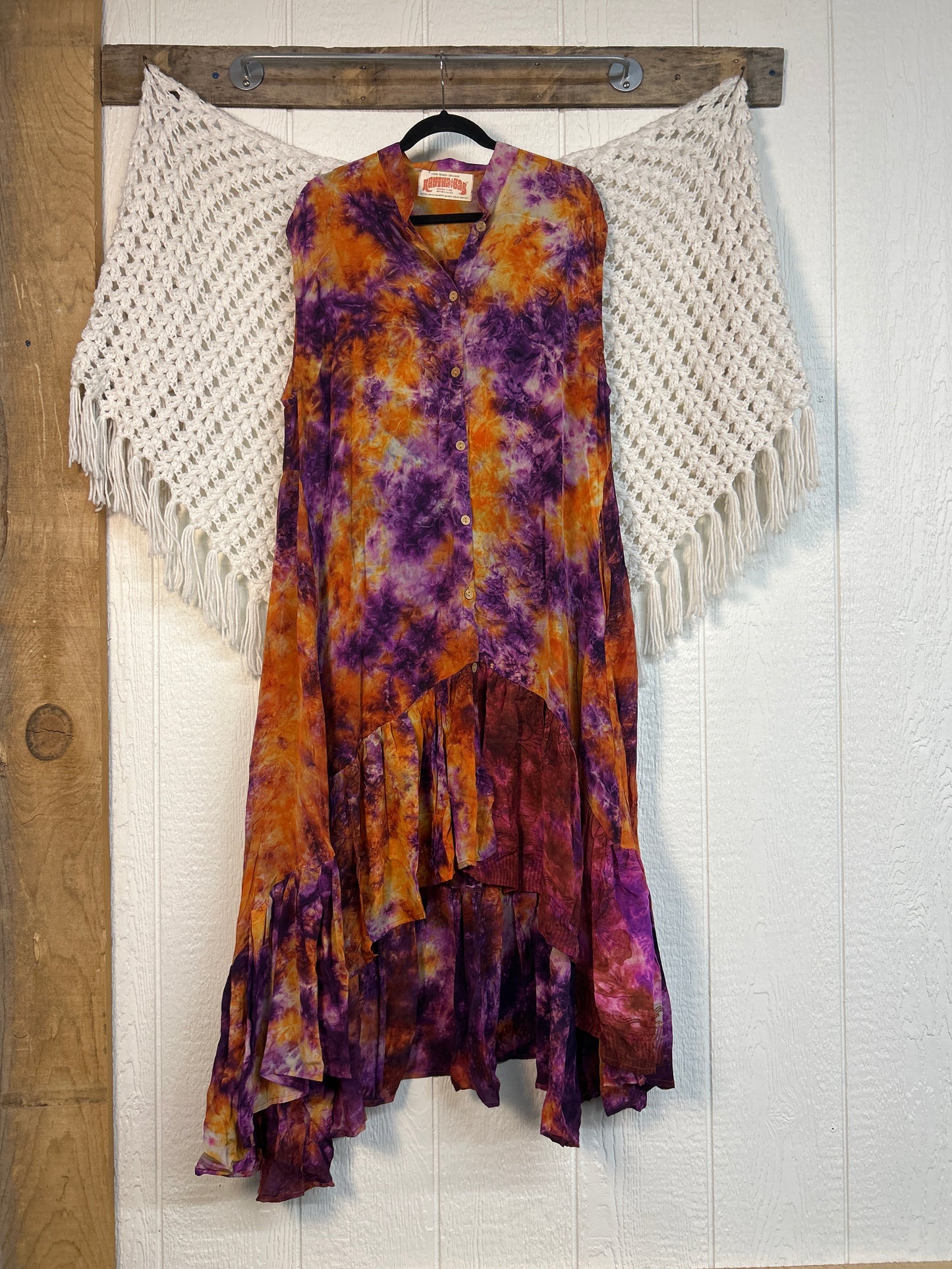 Crepe Sari Summer Dahlia Duster 0726 210