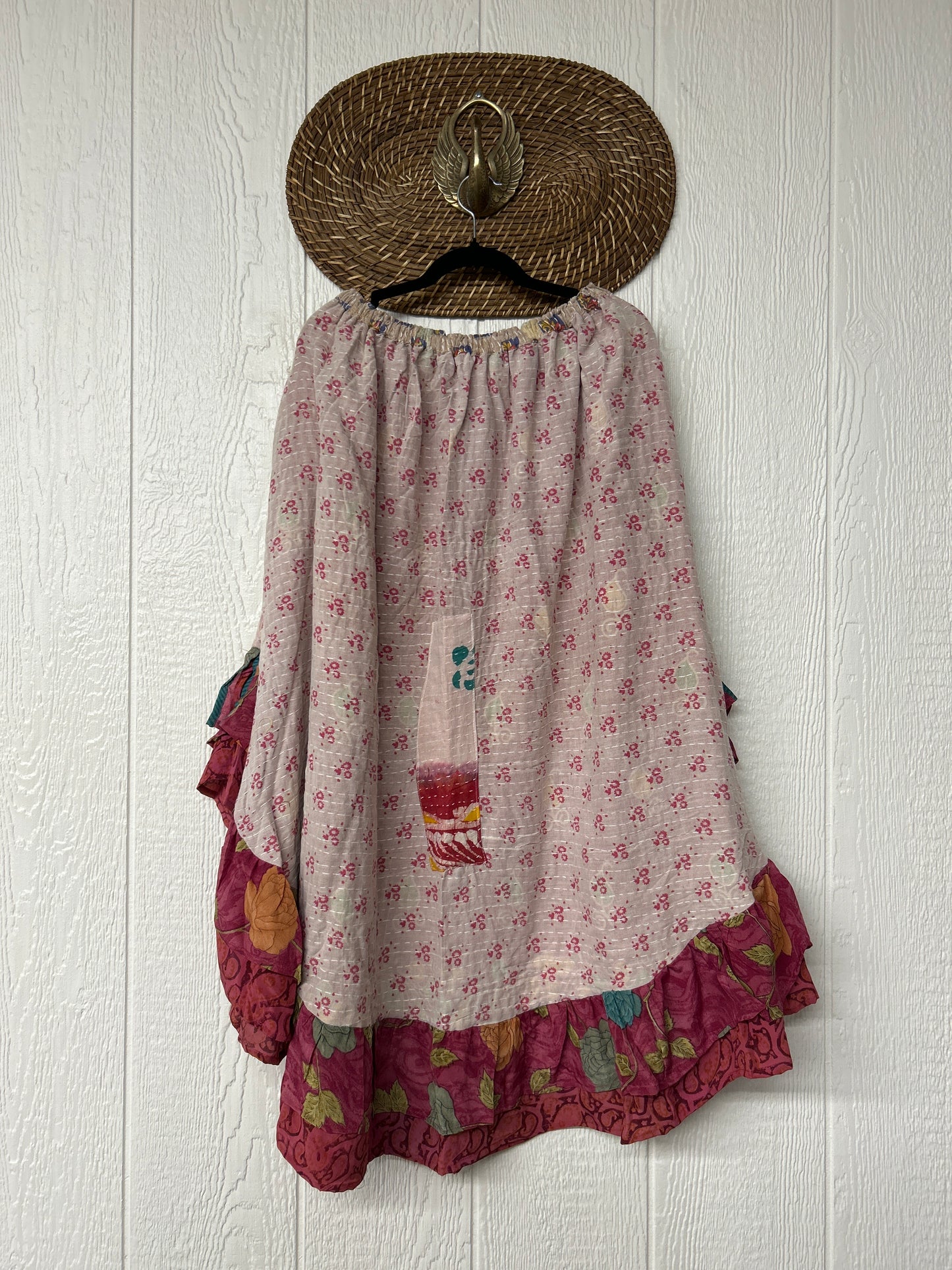 Pareo Kantha Wild Rose Skirt 0426 093