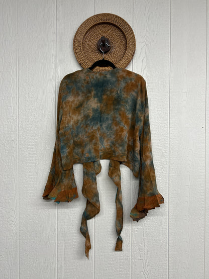 Crepe Sari Zeppelin Crop Shrug 0426 197