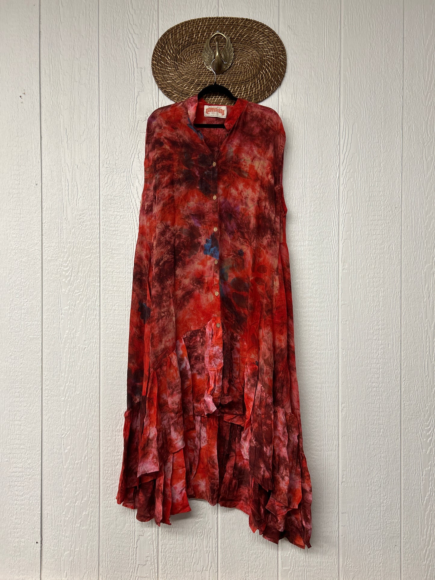 Crepe Sari Summer Dahlia Duster 0726 060