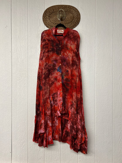 Crepe Sari Summer Dahlia Duster 0726 060