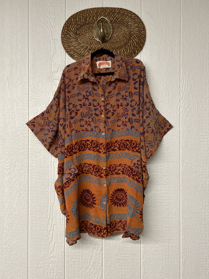 Crepe Sari Free To Be Button Down 0626 004