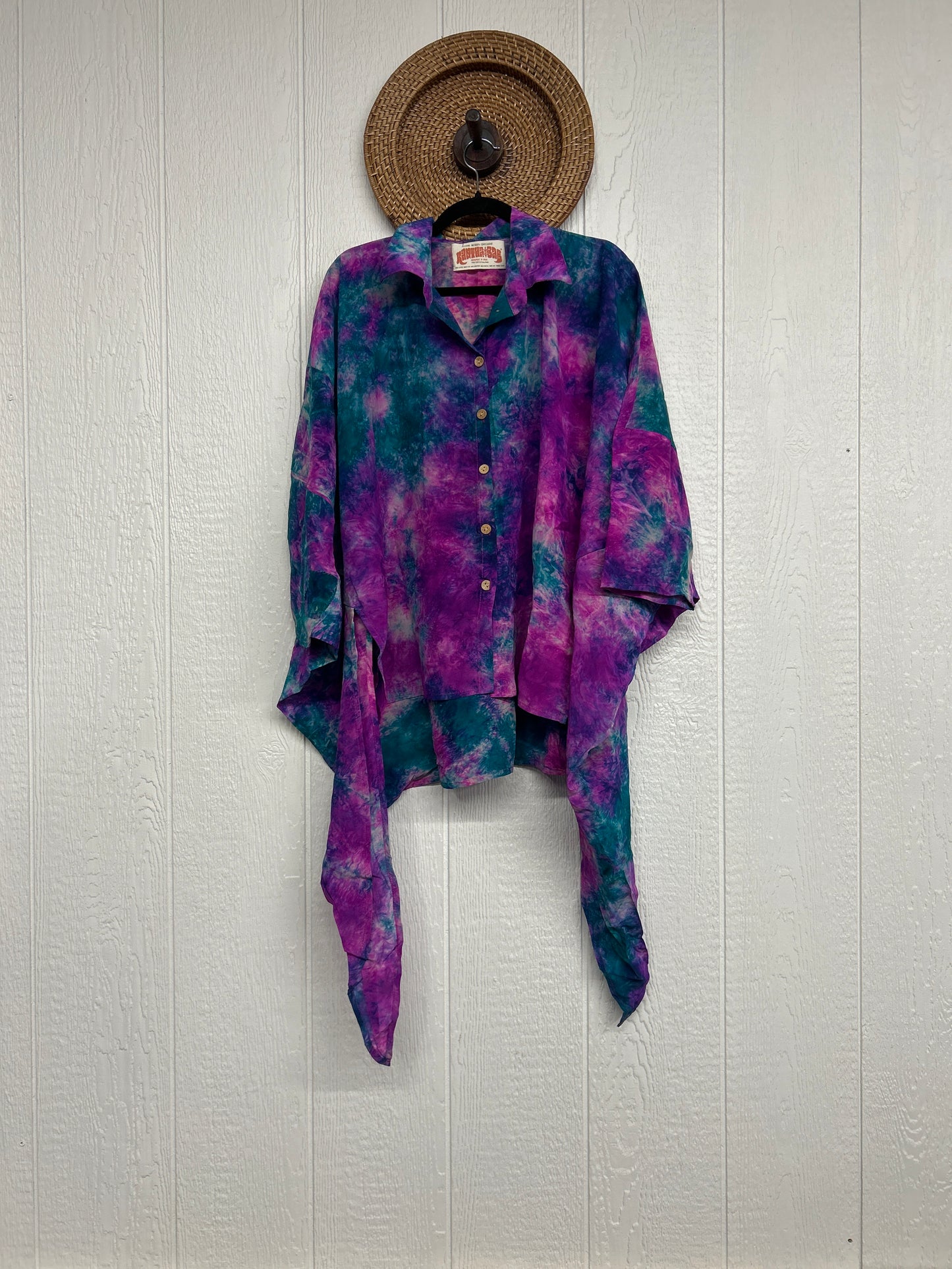 Crepe Sari Summer Nirvana Button Down 0626 221