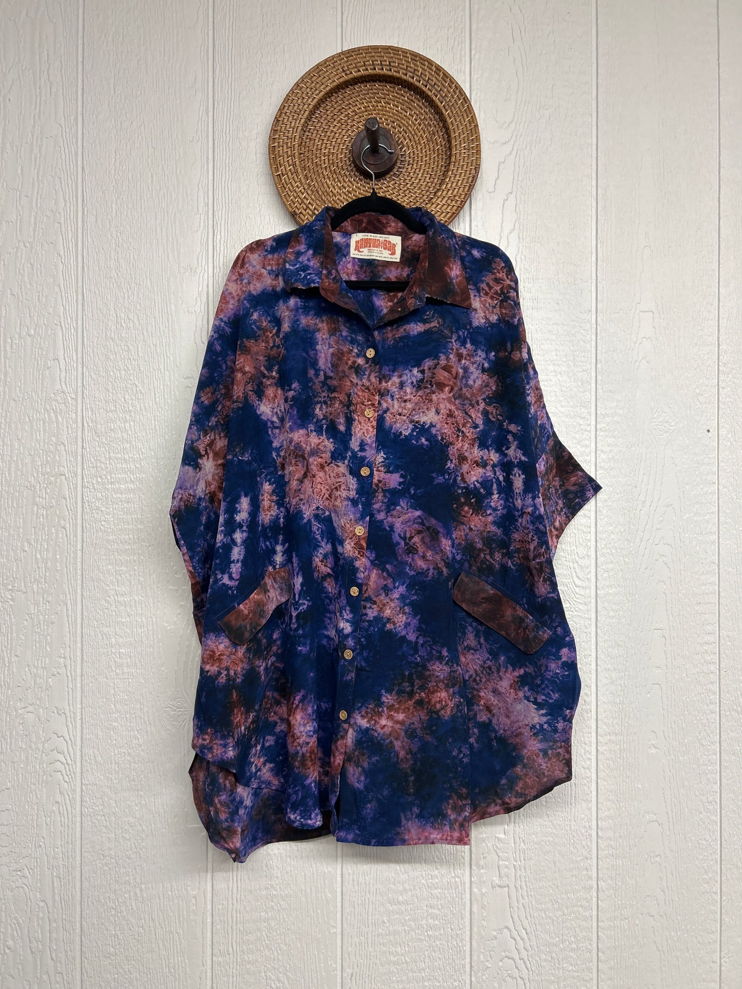 Crepe Sari Free To Be Button Down 0626 181