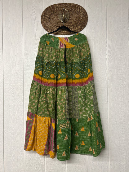Pareo Kantha Lotus Maxi Skirt 0826 193