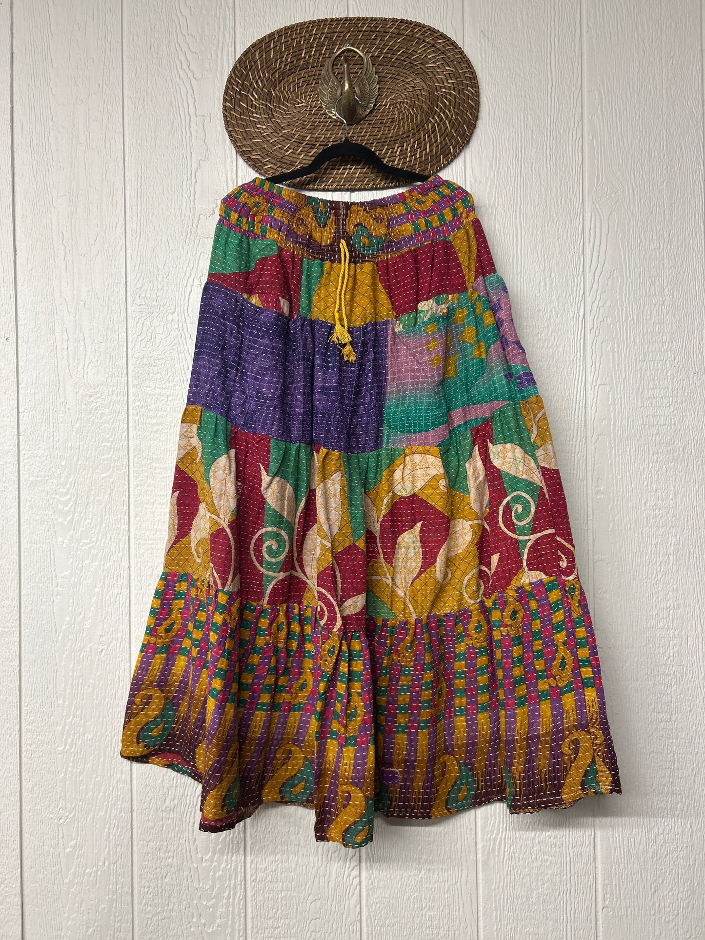 Pareo Kantha Lotus Maxi Skirt 0826 119