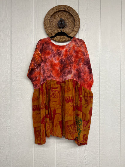 Crepe Sari Daydreamer Button Down Mini  0426 059