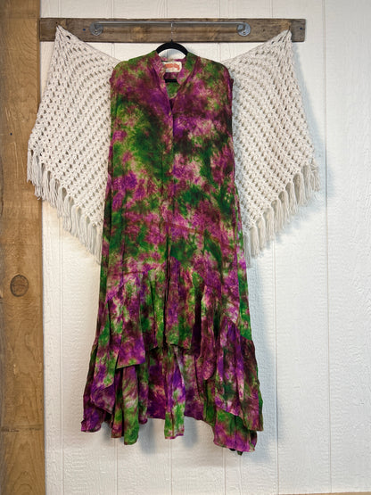 Crepe Sari Summer Dahlia Duster 0726 248