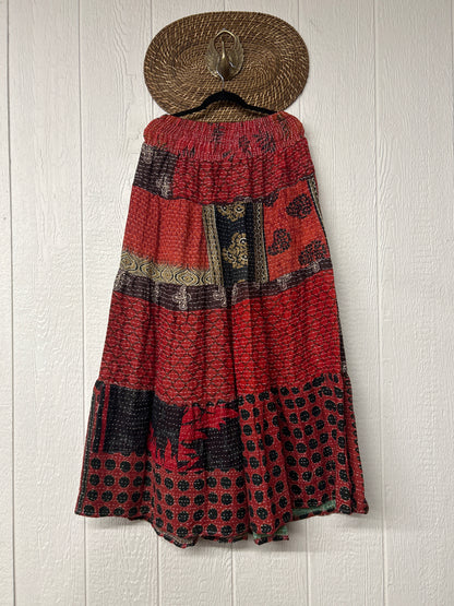 Pareo Kantha Lotus Maxi Skirt 0826 114