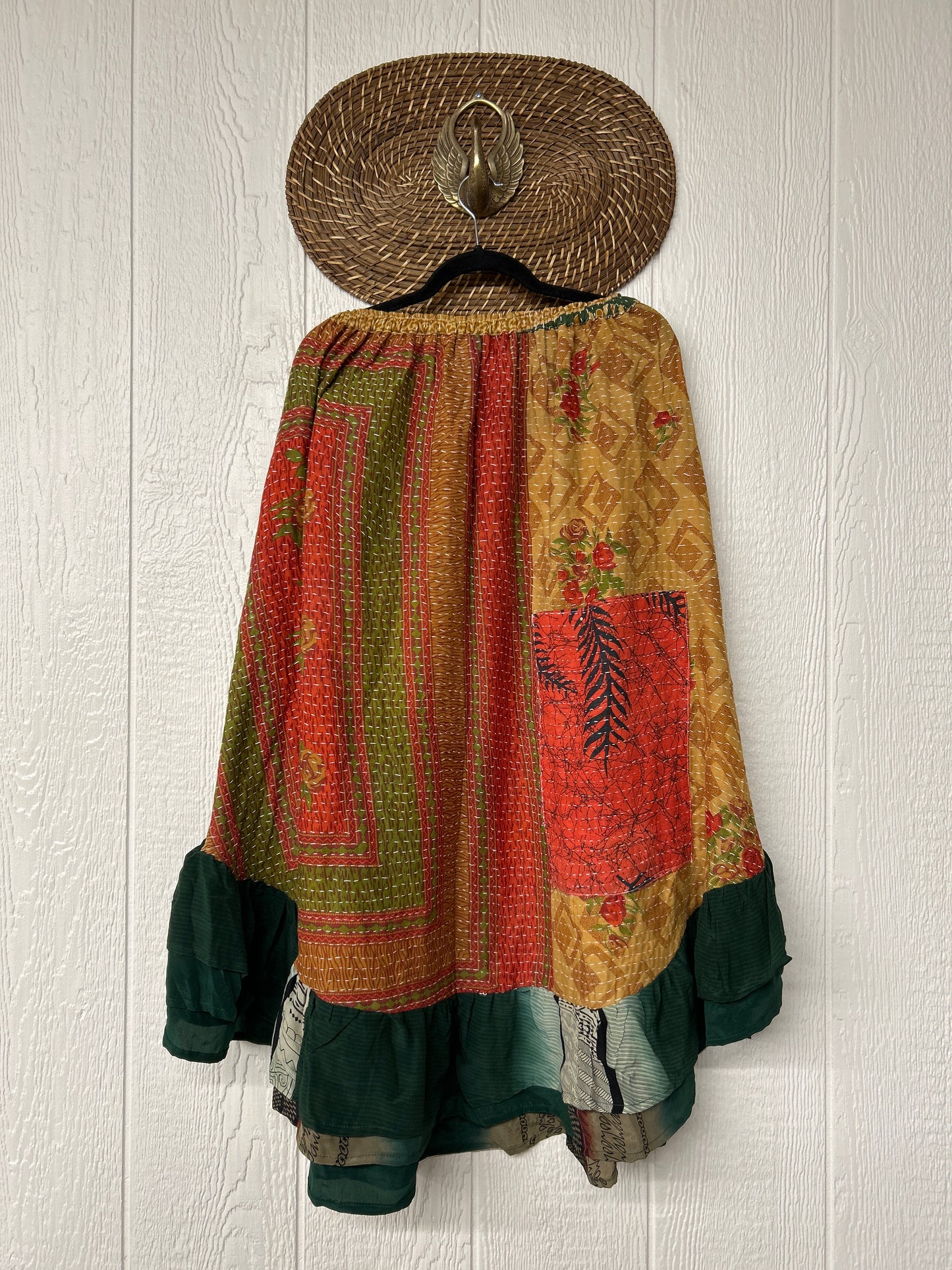 Pareo Kantha Wild Rose Skirt 0426 109
