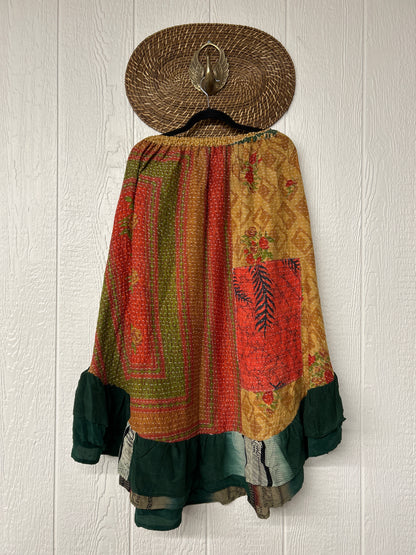 Pareo Kantha Wild Rose Skirt 0426 109