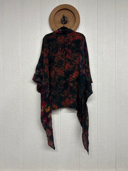 Crepe Sari Summer Nirvana Button Down 0626 234