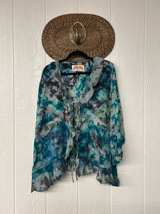 Crepe Sari Ruffle Daisy Blouse 0226 215