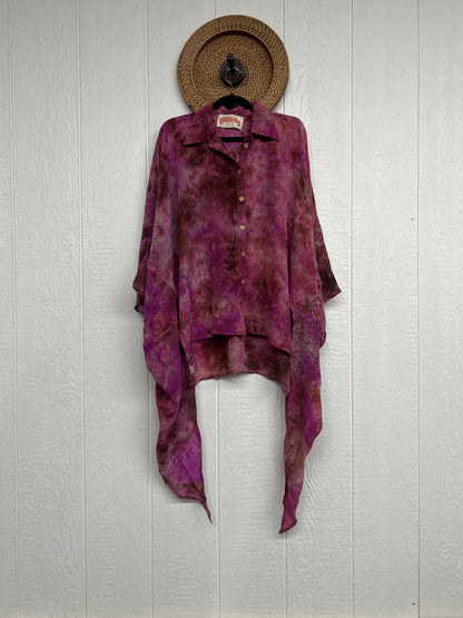Crepe Sari Summer Nirvana Button Down 0626 236