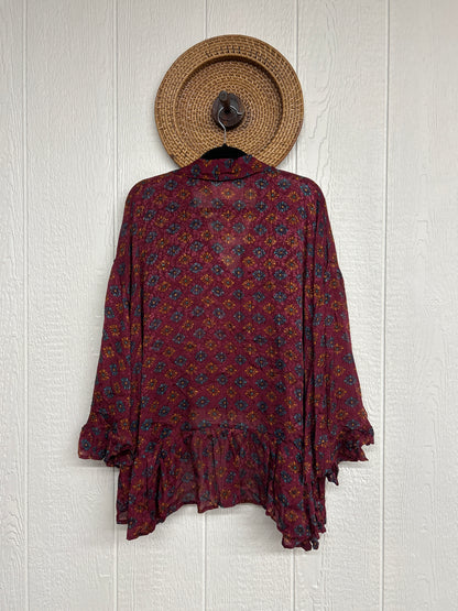 Crepe Sari Wild Rose Top 0426 227