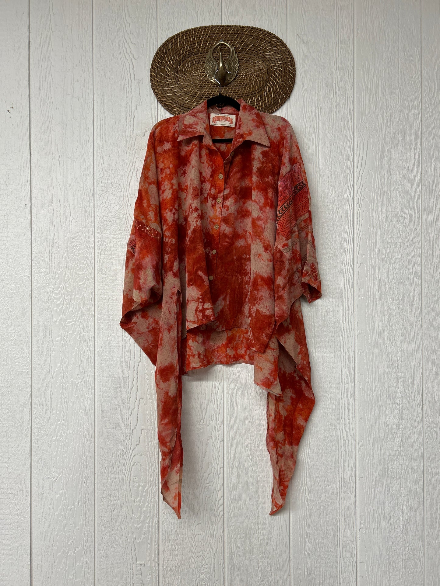 Crepe Sari Summer Nirvana Button Down 0626 142