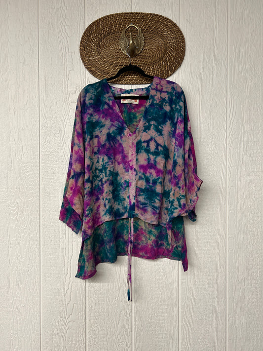 Crepe Sari Hi Lo Butterfly Top 0726 203