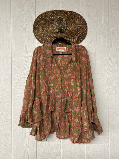 Crepe Sari Wild Rose Top 1225 179