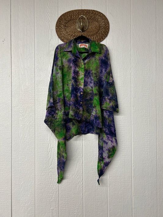 Crepe Sari Summer Nirvana Button Down 0626 066