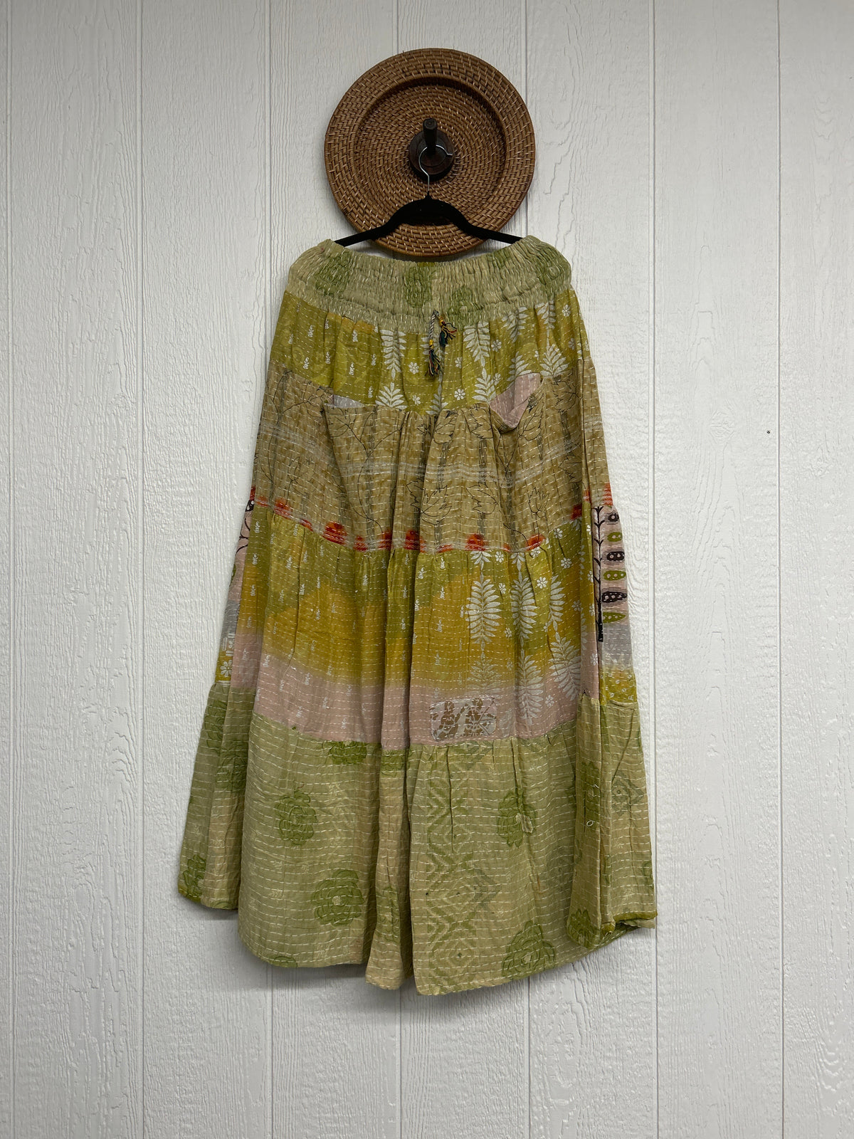 Pareo Kantha Lotus Maxi Skirt 0826 251