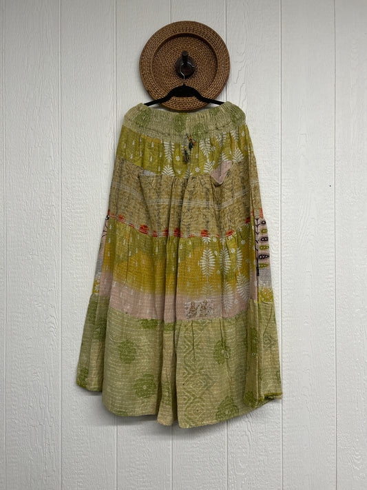 Pareo Kantha Lotus Maxi Skirt 0826 251