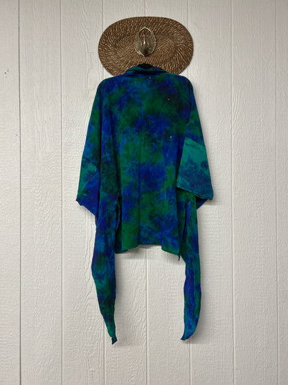 Crepe Sari Summer Nirvana Button Down 0626 084